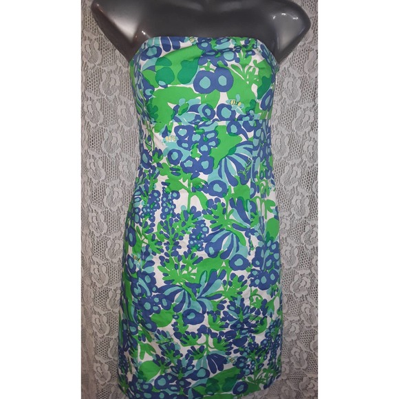 Robe Cocktail Lilly Pulitzer Havana - Imprimé Hibiscus, Taille 4 (petit), Sans Manches - Occasion TB état